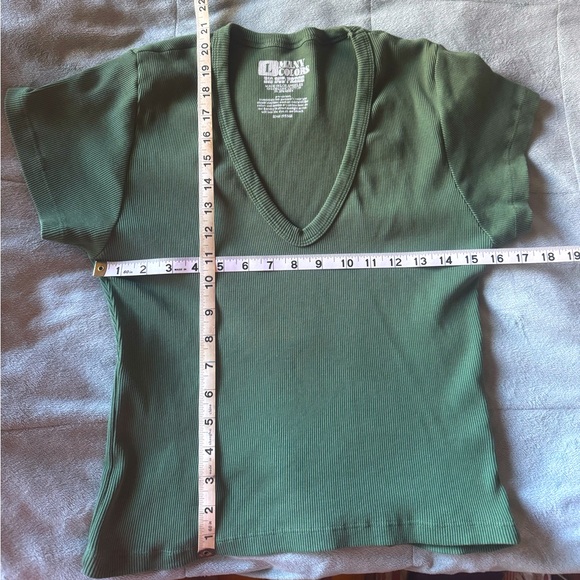 Big Bus Press V-neck Baby Doll Short Sleeve Top - Picture 4 of 6